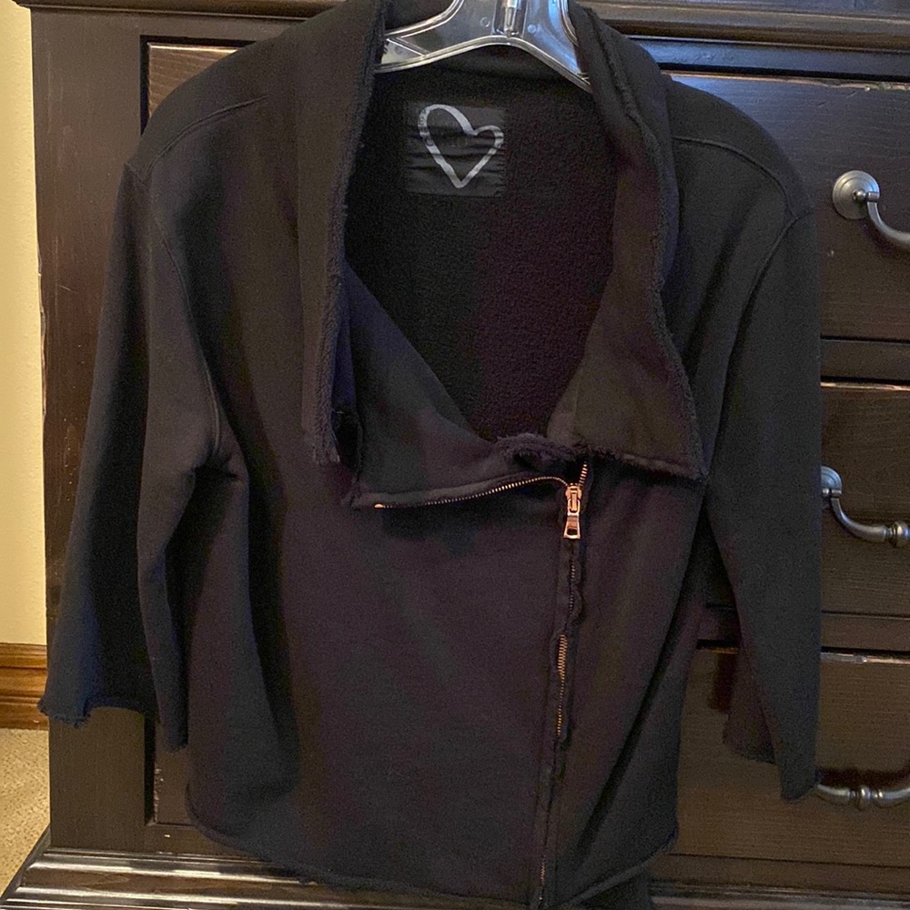 Frank & Eileen asymmetrical zip up jacket
